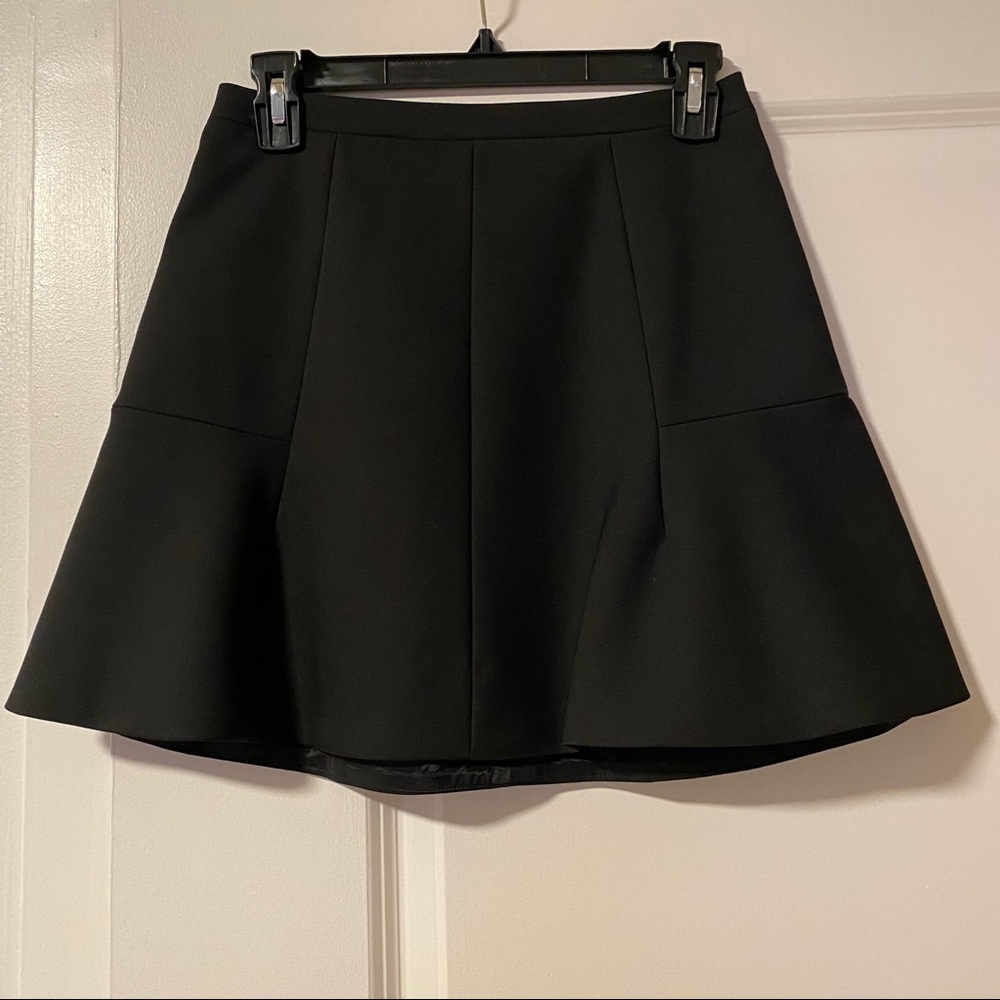 J. Crew Black Mini Flip Skirt